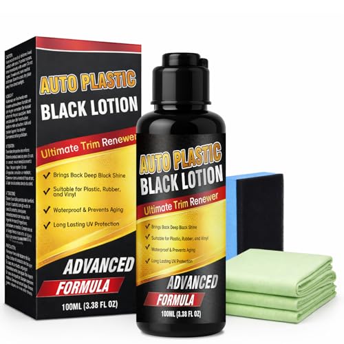 Car Plastic Restorer Black Trim Restorer for Faded Plastic & Rubber Car Trim Restorer for Bumper Plastics Restorers with Long Lasting Shine Non-Greasy Plastic Restorer for Cars Vans Motorcycles
