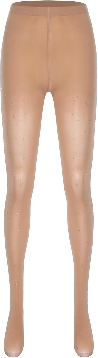 easyforever Womens Figure Ice Skating Training Costume Figure Skating Tights with Boot Cover Tights