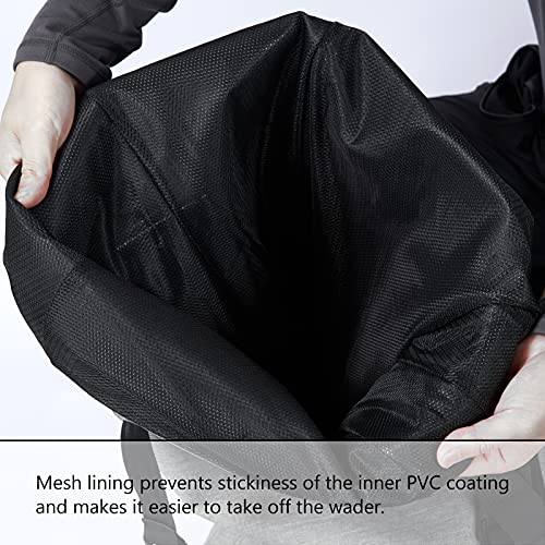 Bassdash 3D Boot Foot Game Wader Ultra High Strength Black Plaid Nylon Pvc Fishing Hunting Chest Waders For Men (Heather Grey, Large Long Feet 11-12) #TOP4