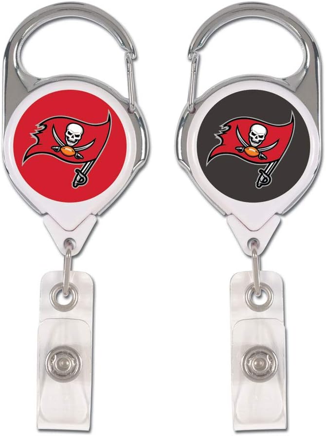 NFL Tampa Bay Buccaneers Premium Retractable Badge Holder, One Size, Team Color