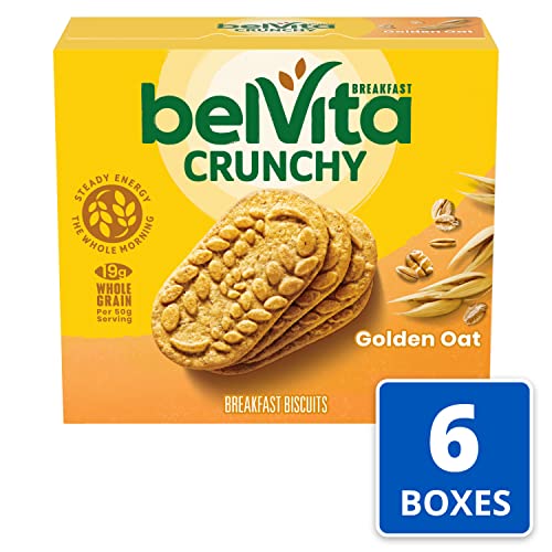 Image of belVita Breakfast Bars Biscuits, Golden Oat, 30 Total Packs, 6 Boxes (4 Biscuits Per Pack)