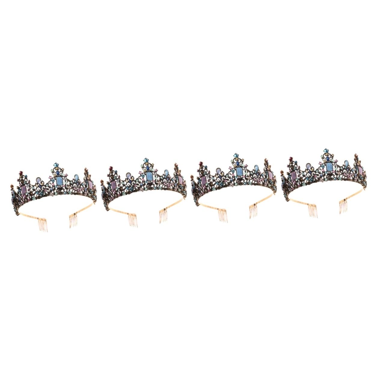 Baluue 4pezzi Vintage Decorazioni Cerchietto Shiny Per Matrimonio e Fotografie Accessorio Per Bride e Speciali