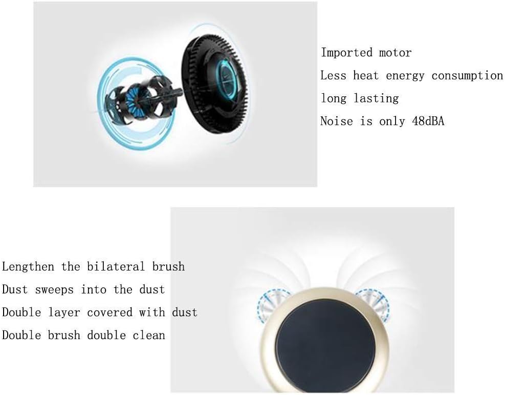 Intelligent Sweeping Robot, Charging Robotic Vacuum Cleaner Automatic Robot Vacuum Cleaner Strong Suction Hard Carpets,Black (Color : Black) (Black)