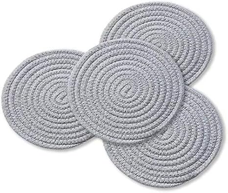 Amazon コースター 綿織り おしゃれ 和風 茶パッド 吸水コースター 直径11cm 手編み 吸水効果 滑り止め 断熱 コースター オンライン通販