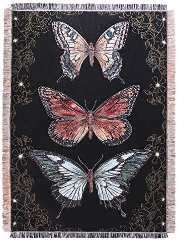 YunTu Butterfly Throw Blanket Big Woven Butterfly Blankets Cover for Couch Chair Furniture 50x70 inches Butterfly Gifts for Women