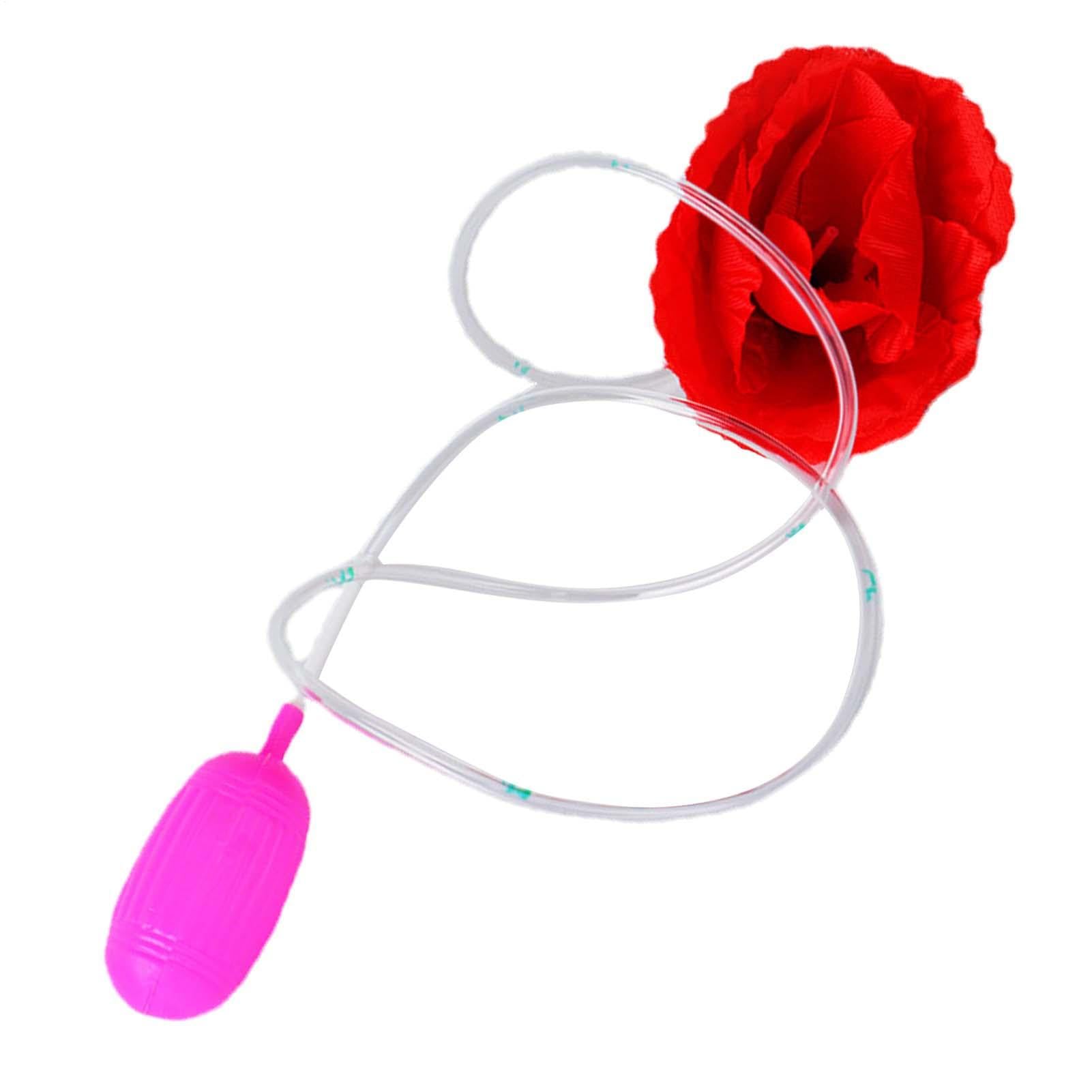 Giocattolo Scherzo con Fiori Festivi - Novità Fiori che Spruzzano, che Spruzzano Malizia, Scherzo con Spruzzi d'Acqua e Rosa Rossa, Scherzo con Spruzzi d'Acqua con Rosa Rossa per Bambini, Ragazzi
