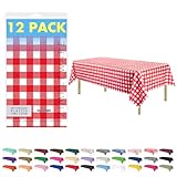 Taille et compatibilité : 137,2 x 274,3 cm – Offre une couverture complète pour les tables jusqu'à 2,4 m. Elles sont idéales pour les tables rectangulaires de 1,8 m et les nappes jetables à carreaux vichy rouges pour les tables rectangulaires de 2,4 m. Vous pouvez également les couper pour s'adapter à une petite table