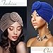 SATINIOR 6 Pieces Turbans Head Wraps for Women Soft Pre Tied Knot Fashion Cancer Turban Chemo Headwear Cap Headwrap Hat(Black, Royal-Blue, Gray, Camel, Purple, Green)