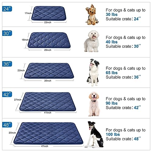 Dog-Crate-MatsSoft-Kennel-Pads-Washable-with-Anti-Slip-BottomDog-Kennel-Pads-for-SleepingPets-Mattress-Cat-Dog-Beds-for-Large-Medium-Dogs29x18Blue