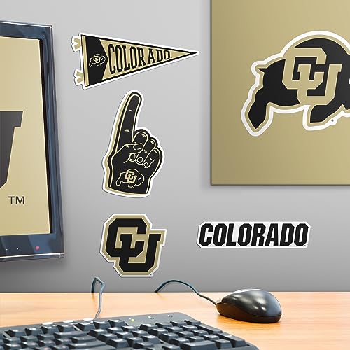 Image of University of Colorado Premium Vinyl Sticker Pack - 8 Waterproof Colorado Buffaloes Decals for Laptop, Water Bottle, Tablet, Car, Skateboard & More - Officially Licensed Variety Set