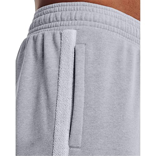Under Armour Men's Project Rock Heavyweight Terry Pants 1370455 (As1, Alpha, M, Regular, Regular, Mod Gray Medium Heather/Academy - 011) #TOP4