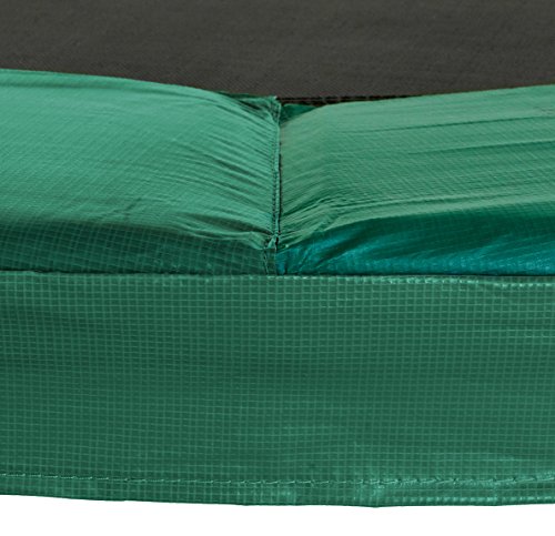 Green Vinyl Trampoline Safety Spring Pad 15\' (Round) with 4\" Skirting - Thumbnail 2