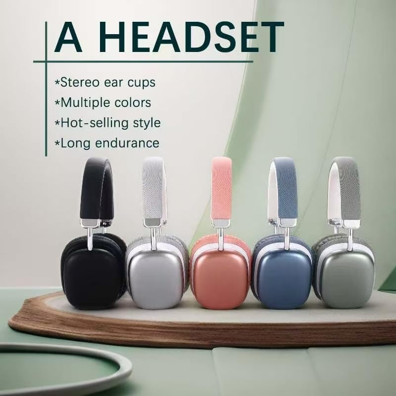 BT1635 Wireless Bluetooth Headphones, Over-Ear Design, Padded Comfort Cushions,Long battery life of 40 hours, sweat and stain resistant, adjustable headband, classic design, colorful color (pink) 1