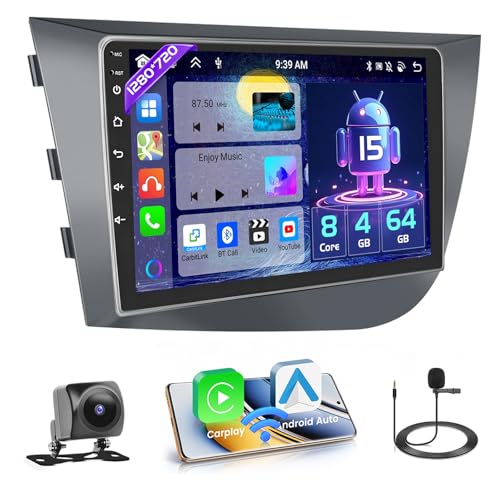 Autoradio Seat Leon 2005-2012 avec Carplay Sans Fil et Caméra Recul