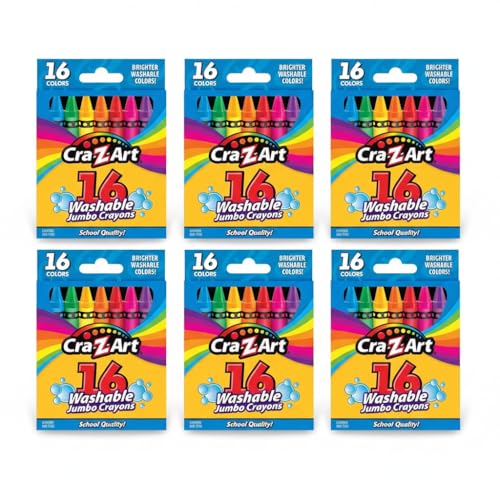 Image of Cra-Z-Art Bulk Crayons, 6 Packs of 16 Count Washable Jumbo Crayons, School Supplies, Classroom Supplies, Teacher Bulk Pack