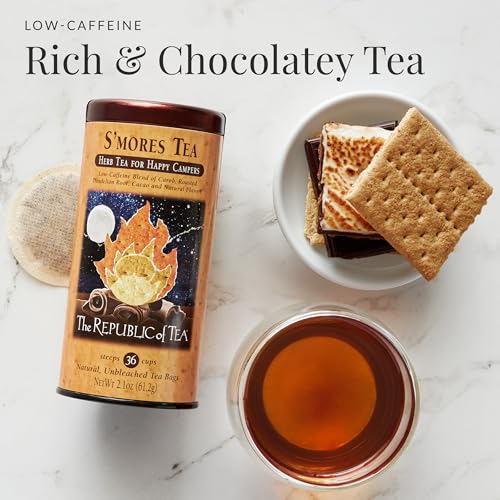The Republic of Tea – S’mores Herbal Chocolate Tea Tin, 36 Low-Caffeine Tea Bags - Image 3