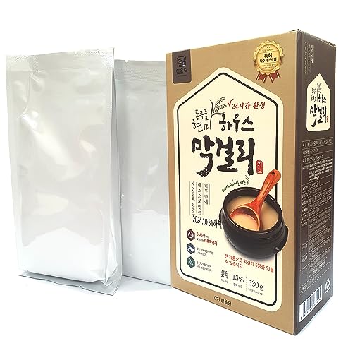 Minecook Whole Grain Brown Rice Wine KIt Korean Traditional Liquor Homemade House Makgeolli (Rice Wine) Making KIT 5 Bottles 530g