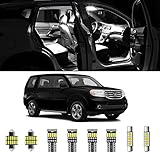 AWALITED 17pcs Pilot Interior LED Lights Kit Super Bright LED Map Dome Light Bulbs for 2009 2010 2011 2012 2013 2014 2015 Honda Pilot All Models