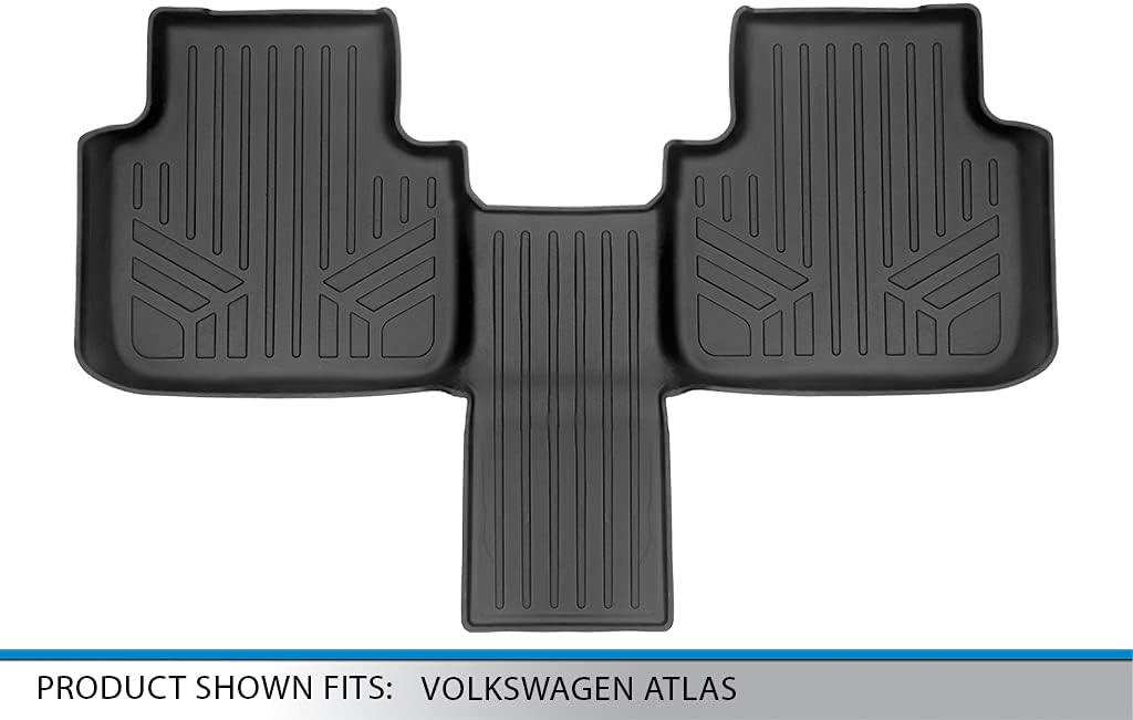 SMARTLINER Custom Fit Floor Mats 2nd Row Liner Compatible with 2018-2025 Volkswagen Atlas