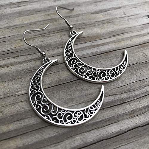 large moon earrings