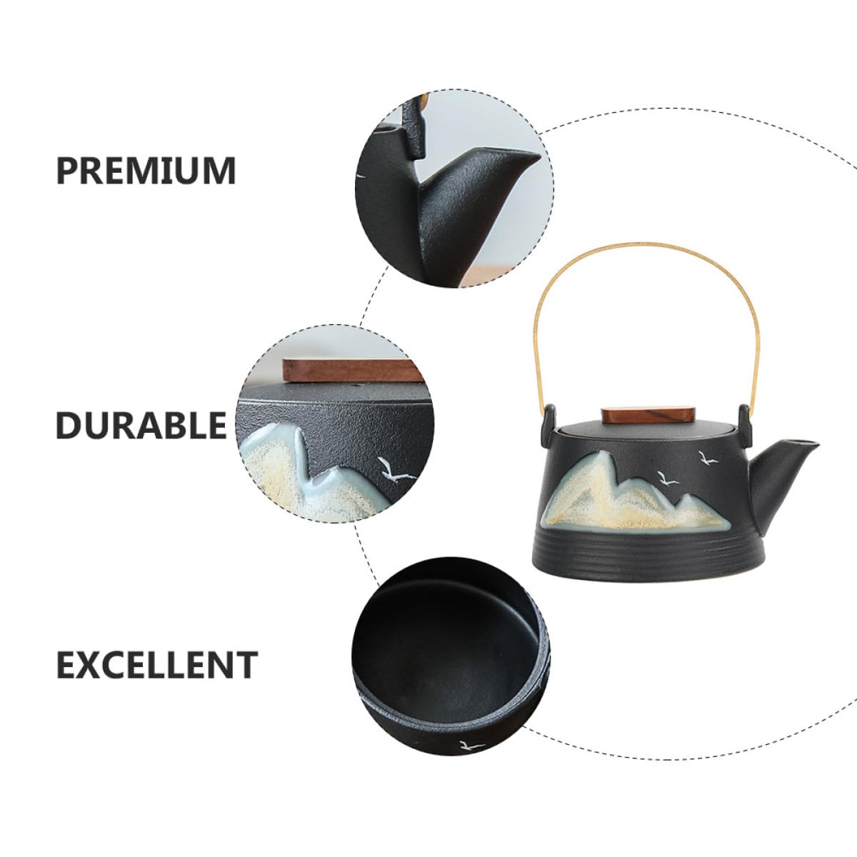 Mipcase Keramik Teekanne mit Filter für Zuhause Kreativer Teekessel aus Hochwertiger Keramik Teeservice-zubehör für Tee und Kaffee