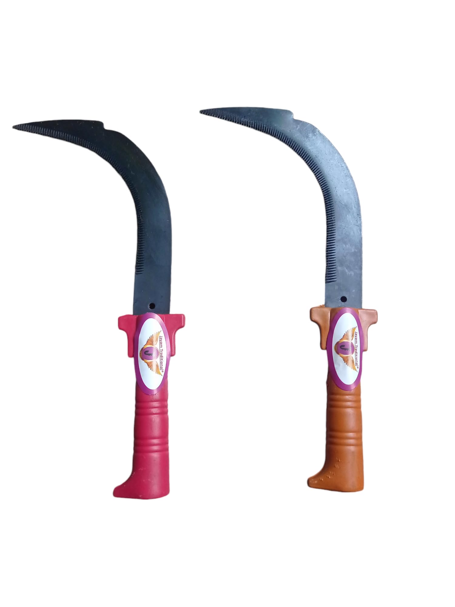 Jayam Traditional Grass cutterIron Grass Cutting Knife for Home and Farm Care 8 inch with Plastic Handle | Farm | Agriculture use (B0DGDJN31K) Amazon Price History, Amazon Price Tracker