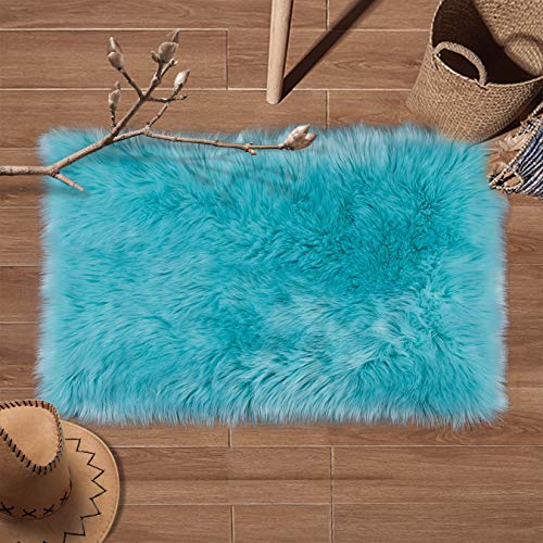 YJ.GWL Super Soft Faux Fur Area Rug (2'x3') for Bedroom Sofa Living Room