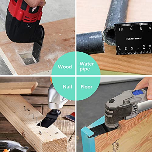 Gotydi 60 Pcs Oscillating Saw Blades Multitool Blades Kits Bi-Metal Professional Cutting Wood Metal Plastics Multi Tool Blades For Dewalt Bosch Milwaukee Craftsman Rockwell Fein Chicago Makita Ryobi #TOP4