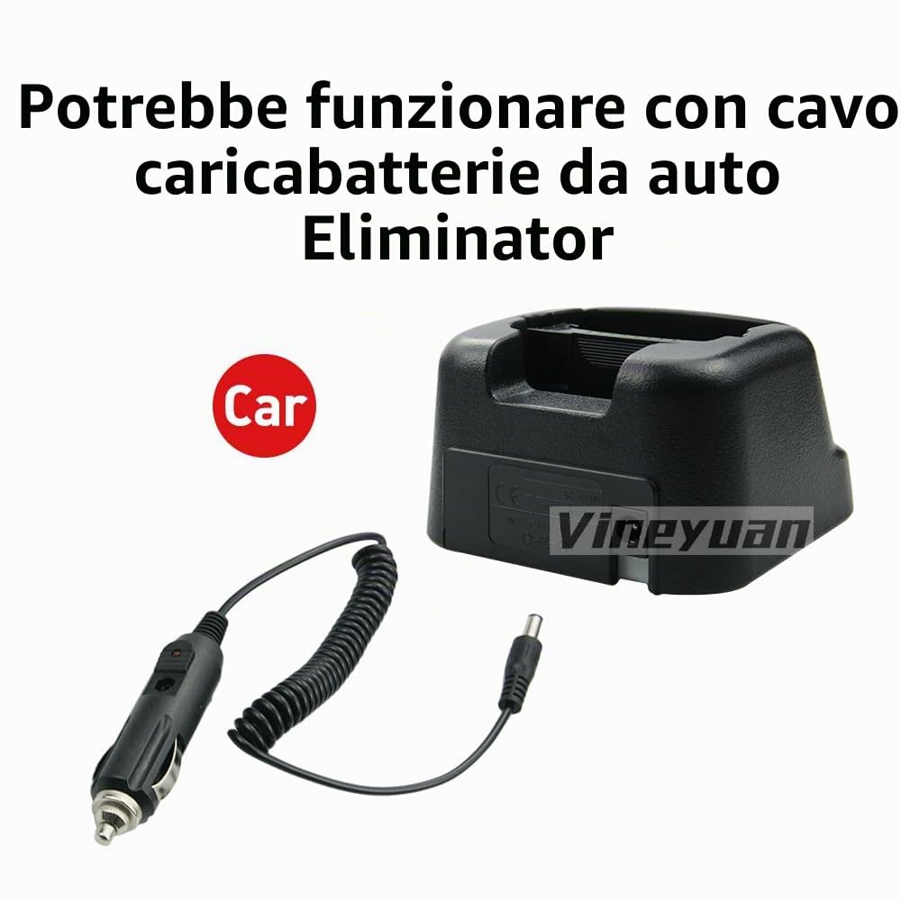 BC-144N Caricabatterie Caricabatterie da Scrivania per Icom IC-A6 IC-A24 IC-F4GT IC-F30GT IC-F11 Caricabatterie Rapido Radio Bidirezionale
