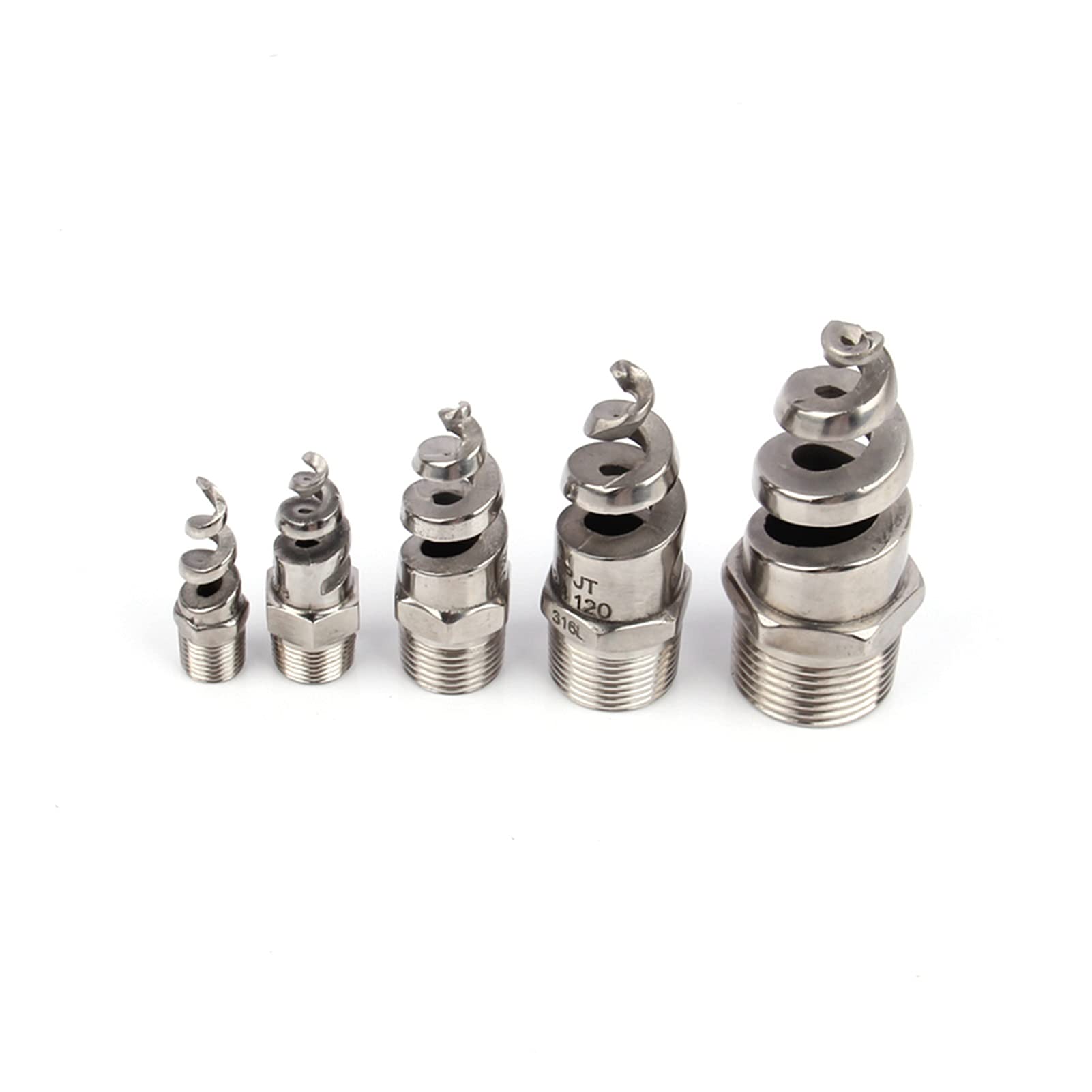 Evwgnpqrv 1Inch Full Cone Spiral Nozzles, Stainless Steel Spiral Nozzle For Garden Hose 1/4-1 Inch External Thread Atomizing(1Inch)