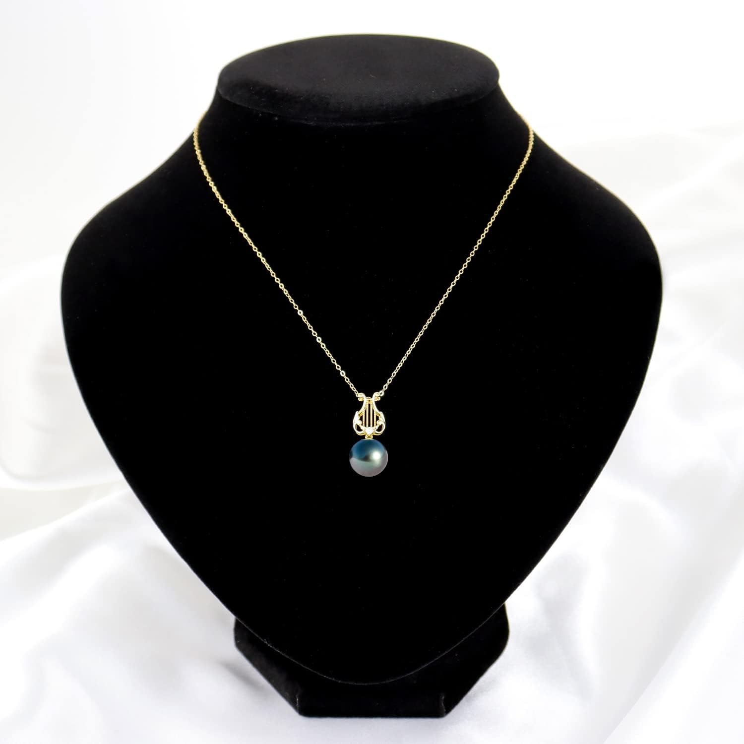 NONNYL Tahitian Black Pearl Necklaces for Women, Gifts for Wife Mom Girlfriend, Authentic South Sea Pearl Pendant Necklace, Anniversary Jewelry Present for Wife, Birthday Valentines Gifts