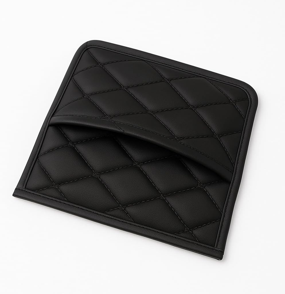 Quilted Faux Leather Dashboard Storage Pocket Compatible with Freightliner Cascadia 2018-2027 — Premium Dash Organizer for Documents, Pens, and Tools — Non-Slip Interior Accessory