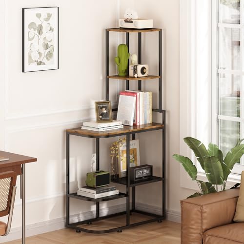 Catálogo para Comprar On-line Estantes esquineros los más recomendados. 47 Uzelia Esquinero Estante Organizador, Estante de Esquina de Arco de 5 Niveles, Librero Esquinero para Sala Moderno, Mueble Esquinera para Cocina, Salón, Dormitorio, Oficina...