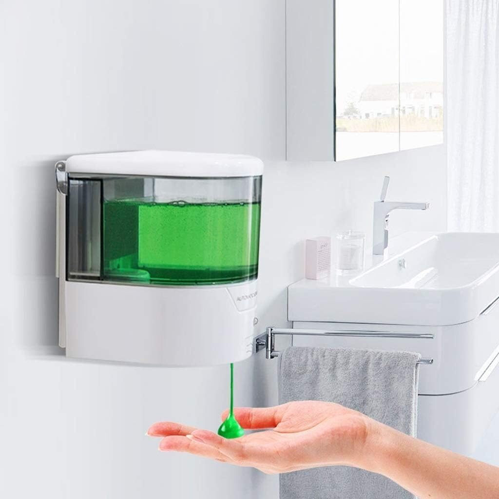 Dispenser di sapone automatico con sensore a infrarossi, bottiglia di lozione, pompa per sapone, cucina, scuola, bagno, dispenser di sapone da parete senza contatto, dispenser per lozioni