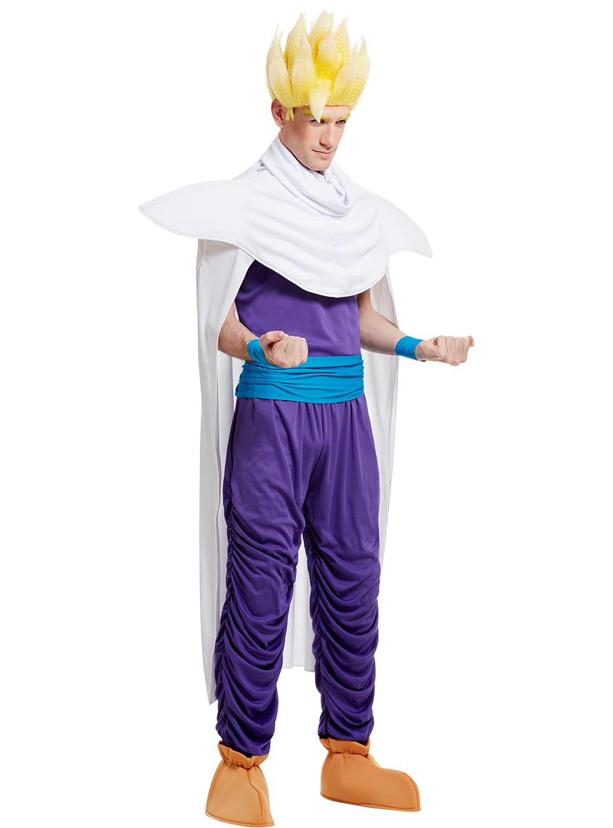 Funidelia | Disfraz de Son Gohan Dragon Ball para hombre Gohan, Bola de Dragón, Anime - Disfraz para adultos y divertidos accesorios para Fiestas, Carnaval y Halloween - Talla L - Morado
