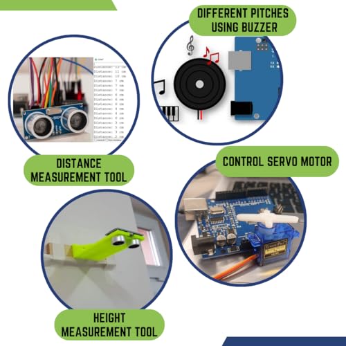 Image of Young Innovator STEM Robotics Kit for Kids Ages 10-15 - 10+ DIY Projects with Ultrasonic Sensors | Build Smart Dustbin, Sonar System, Automatic Door | Arduino Compatible | Video Tutorials | Class 6-9