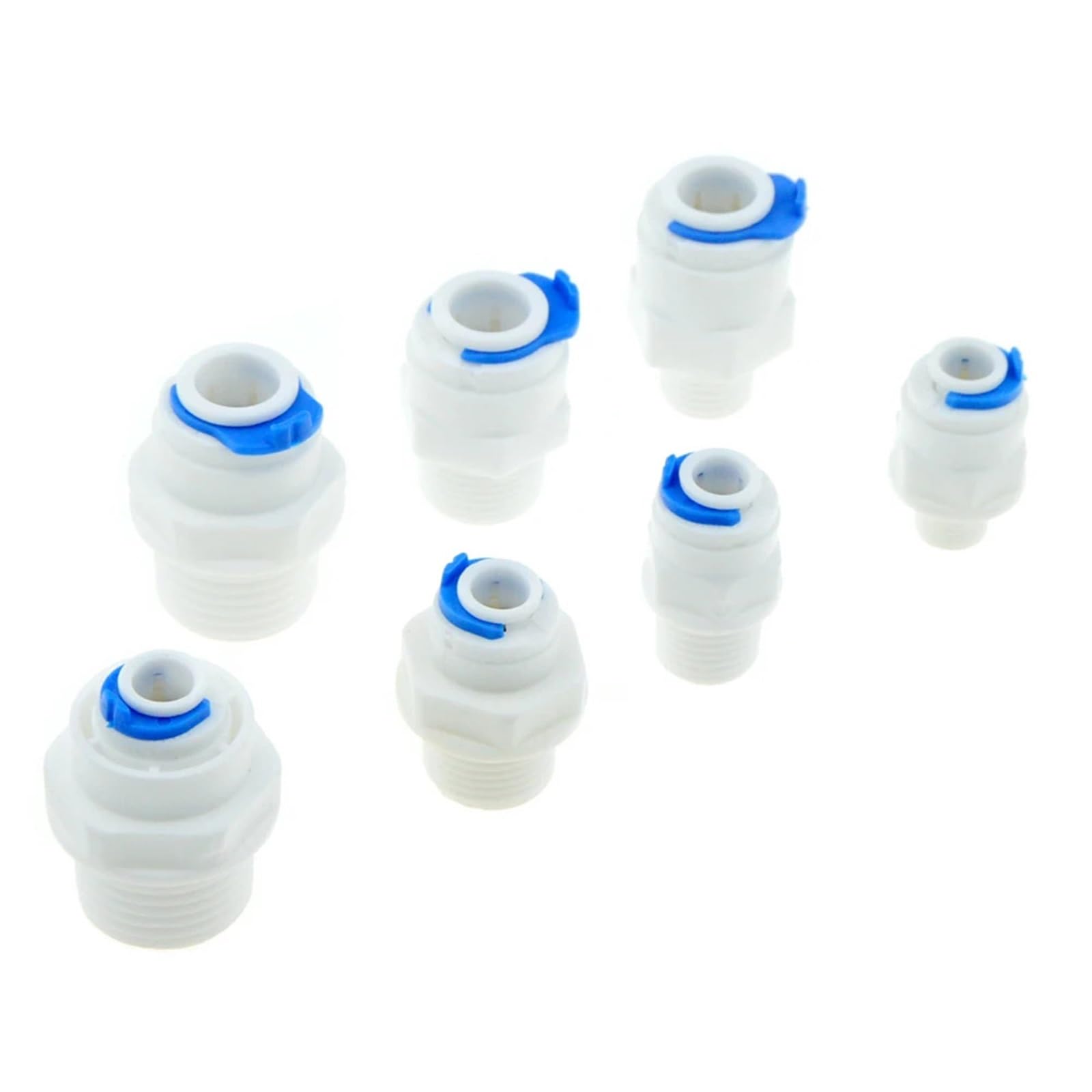 RO Water Straight Pipe Fitting 1/4 3/8 OD Hose 1/8" 1/4" 1/2" 3/8" BSP Male Thread Plastic Quick Connector System Water Purifies(for 3I8 Inch OD Hose 1I2 Male Thread)