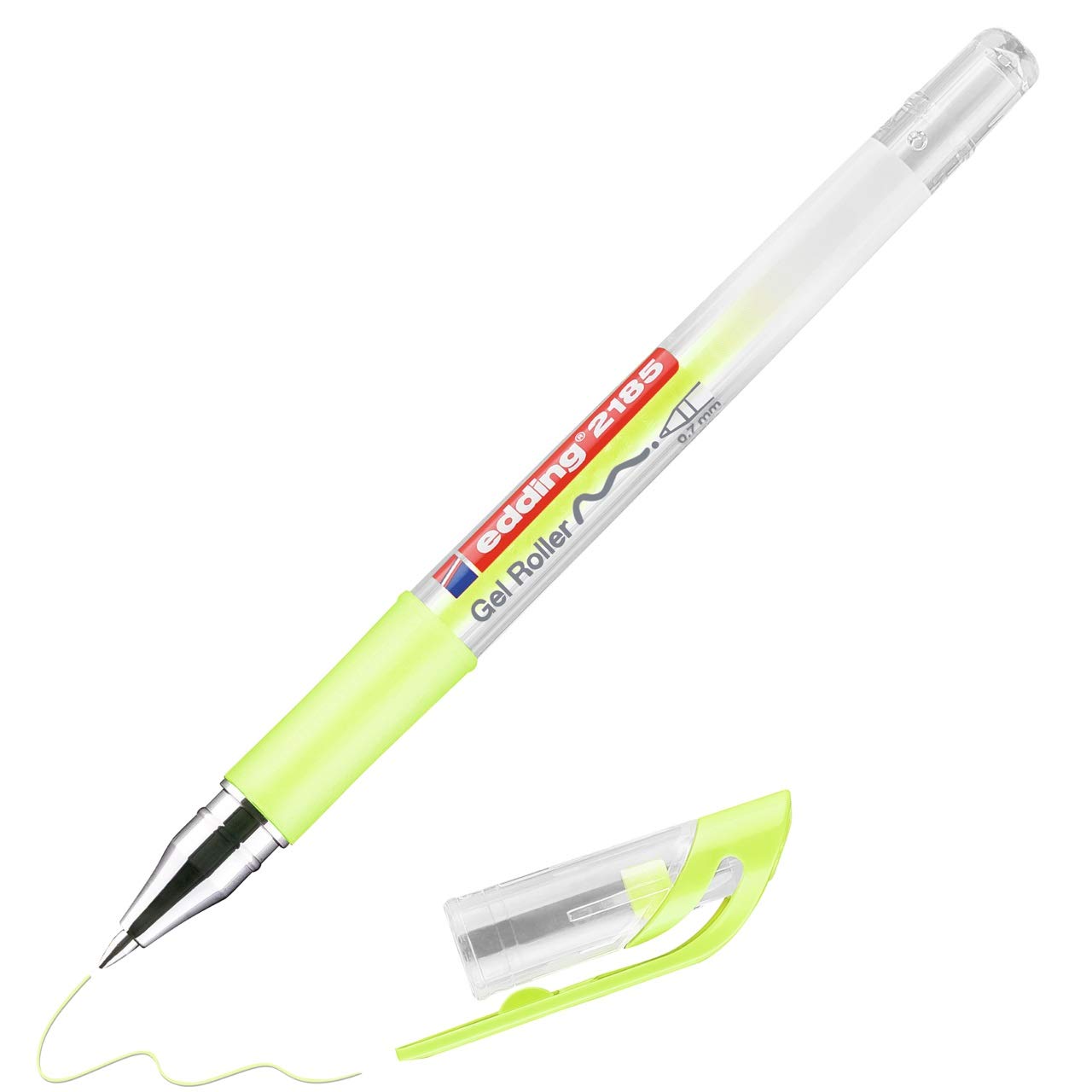 edding 2185 roller gel - amarillo pastel - 1 rotulador - 0,7 mm - bolígrafo de gel para escribir, colorear o decorar bullet journals - rotulador de gel para mandalas