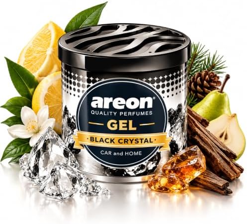 Areon Black Crystal Gel Air Freshener for Car (80 g)