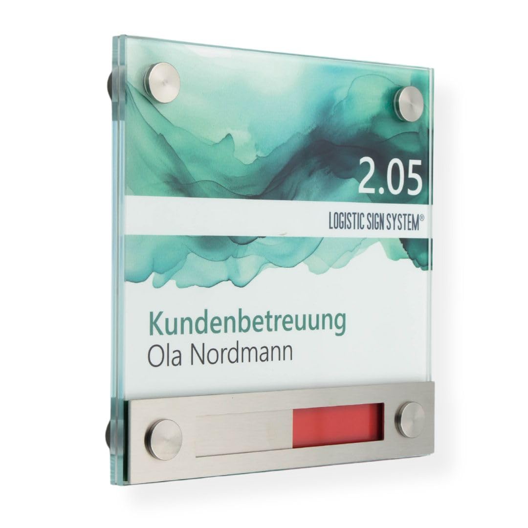 Türschild VITRUM 150/150 mit Rot/Grün-Anzeige