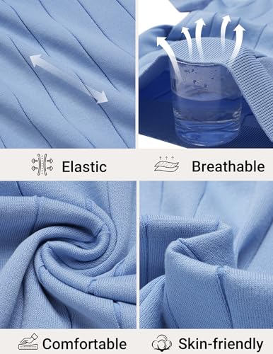 Image of COOFANDY Mens Polo Shirts Short Sleeve V Neck Knit Shirts for Men Casual Old Money Clothes Mens Golf Shirt