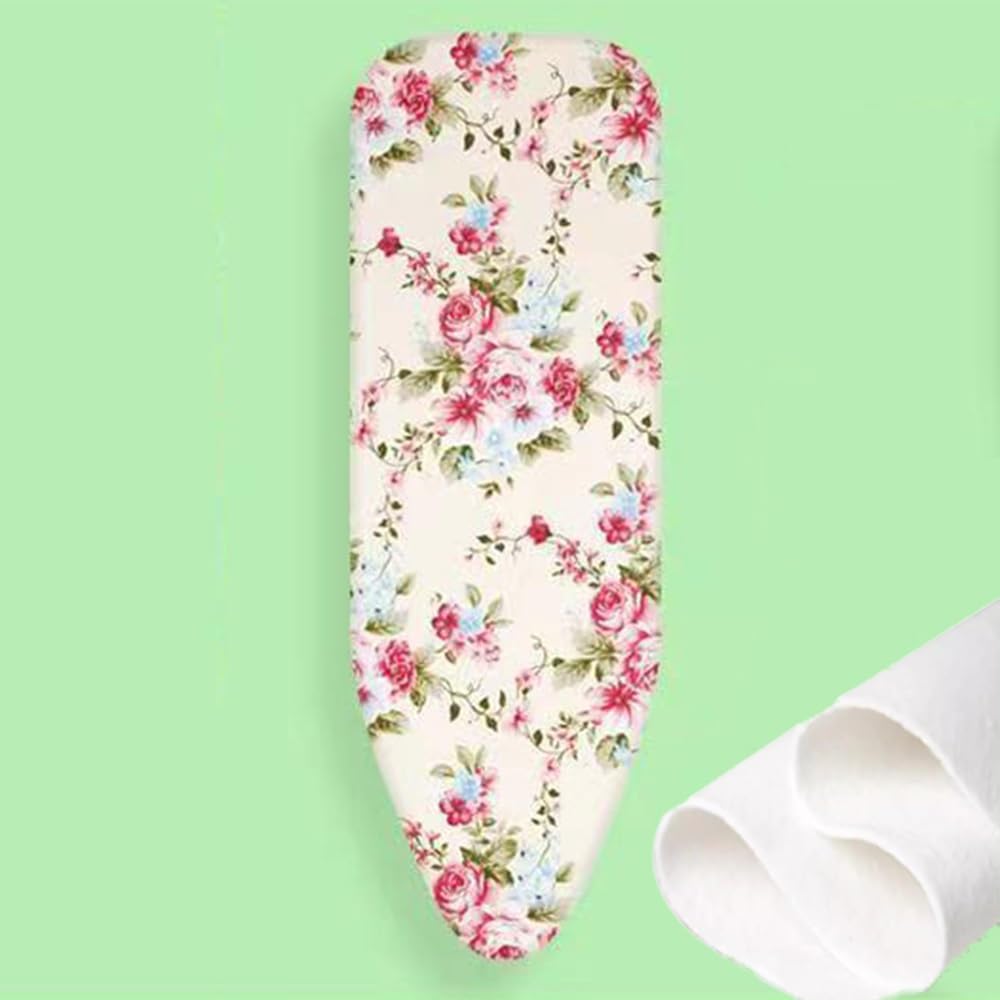 Funda de algodón for Tabla de Planchar de 13 x 39 Pulgadas, Compatible con Tablas de Planchar de Diferentes tamaños. ,Fundas para Tablas de Planchar(Beige,13x44 Inch (110x34 cm))