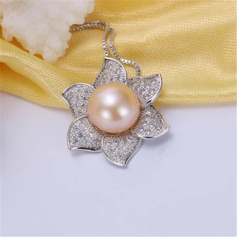 Vista 2 de UNSM Colgante de perlas de agua dulce 100 auténticas para mujer plata de ley 925 dije de cruz de circonita joyería colgante de perla