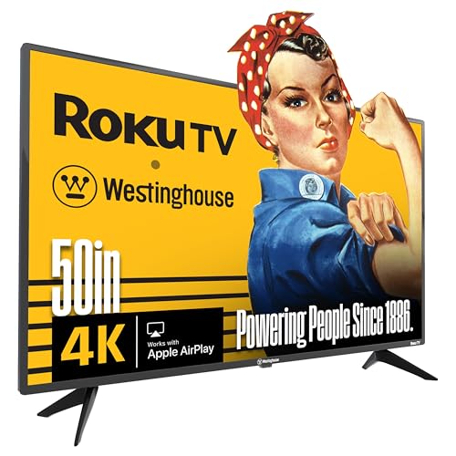 Image of Westinghouse Roku TV - 50 Inch Smart TV, 4K UHD Television with Wi-Fi Connectivity and Mobile App, Flat Screen, Bluetooth, Compatible with Apple AirPlay, Alexa and Google Assistant