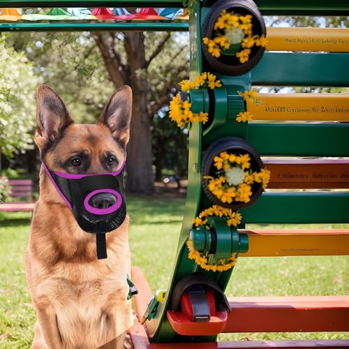 Maulkorb Für Hunde, 2 Stück Maulkorb Für Hunde, Weich, Verstellbare Schlaufe, Atmungsaktiv, Sicherer, Schneller Sitz Für Kleine, Mittelgroße Hunde, Verhindert Beißen, Kauen Und Bellen, S/M/L