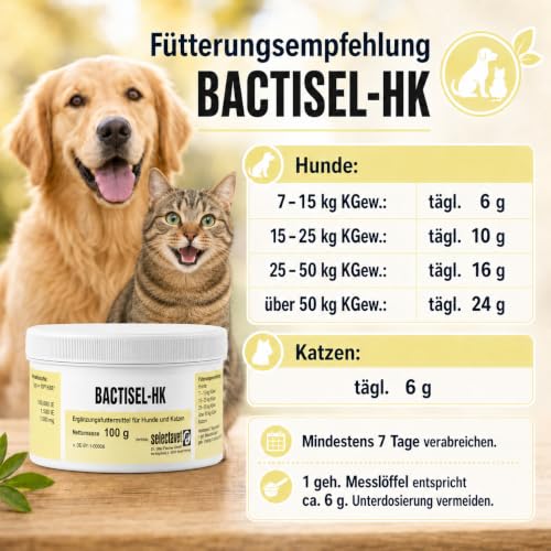 Bactisel HK | Pulver für Hunde & Katzen | 3 x 100 g | Mit Probiotika – Ansicht 4