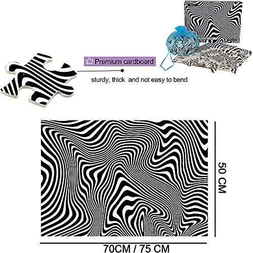 JMbeauuuty Puzzle 1000 Teile Schwarz Puzzle Erwachsene Zebramuster Schwieriges Schwer Puzzle für Erwachsene und Kinder… – Bild 3