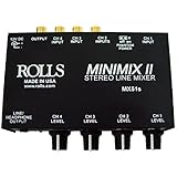Rolls MX51S Mini Mix 2 Four-Channel Stereo Line Mixer Black