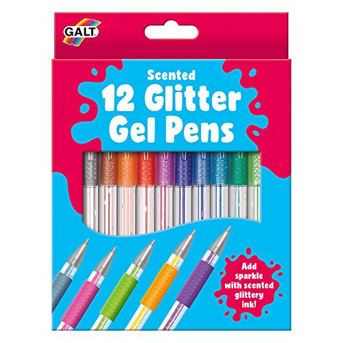 Galt 12 Glitter Gel Pens Childrens Scented Colourful Metallic Gel Pen Kit