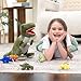 Muiteiur Dinosaur Stuffed Animals with Babies, Soft 19.6 Inch Plush T-Rex Zippered Belly Inside with 5 Cute Baby Dinosaurs, Set for Kids
